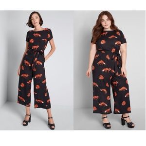 Modcloth Bold Notion Tie Waist Jumpsuit
